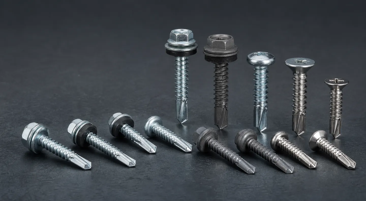 Self-drilling screws supplied from Turkey in multiple head and washer configurations
