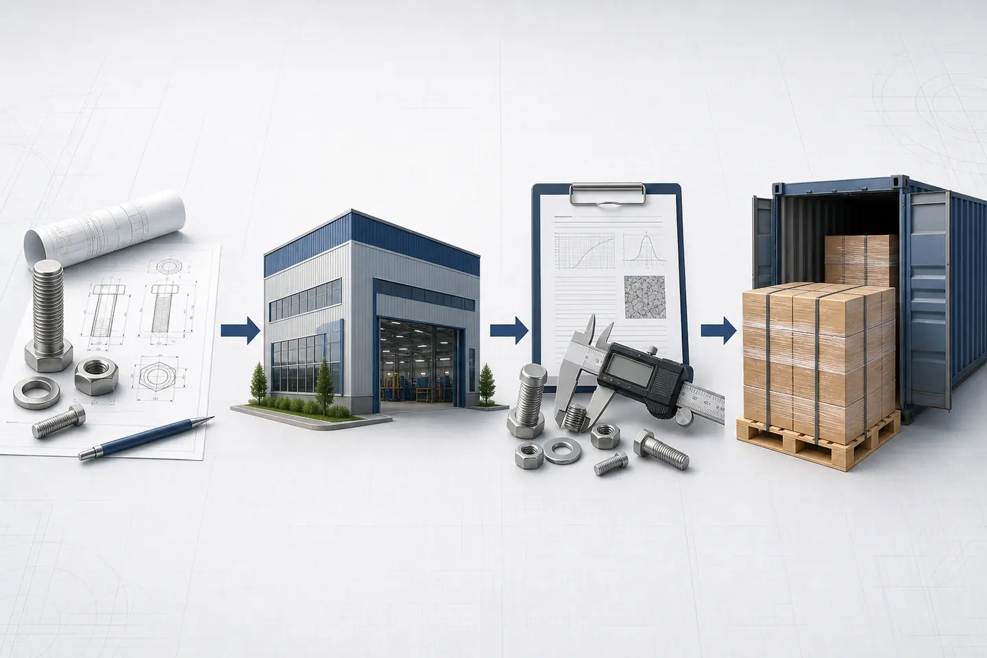 Industrial fastener supply and quality-documentation workflow from Turkey