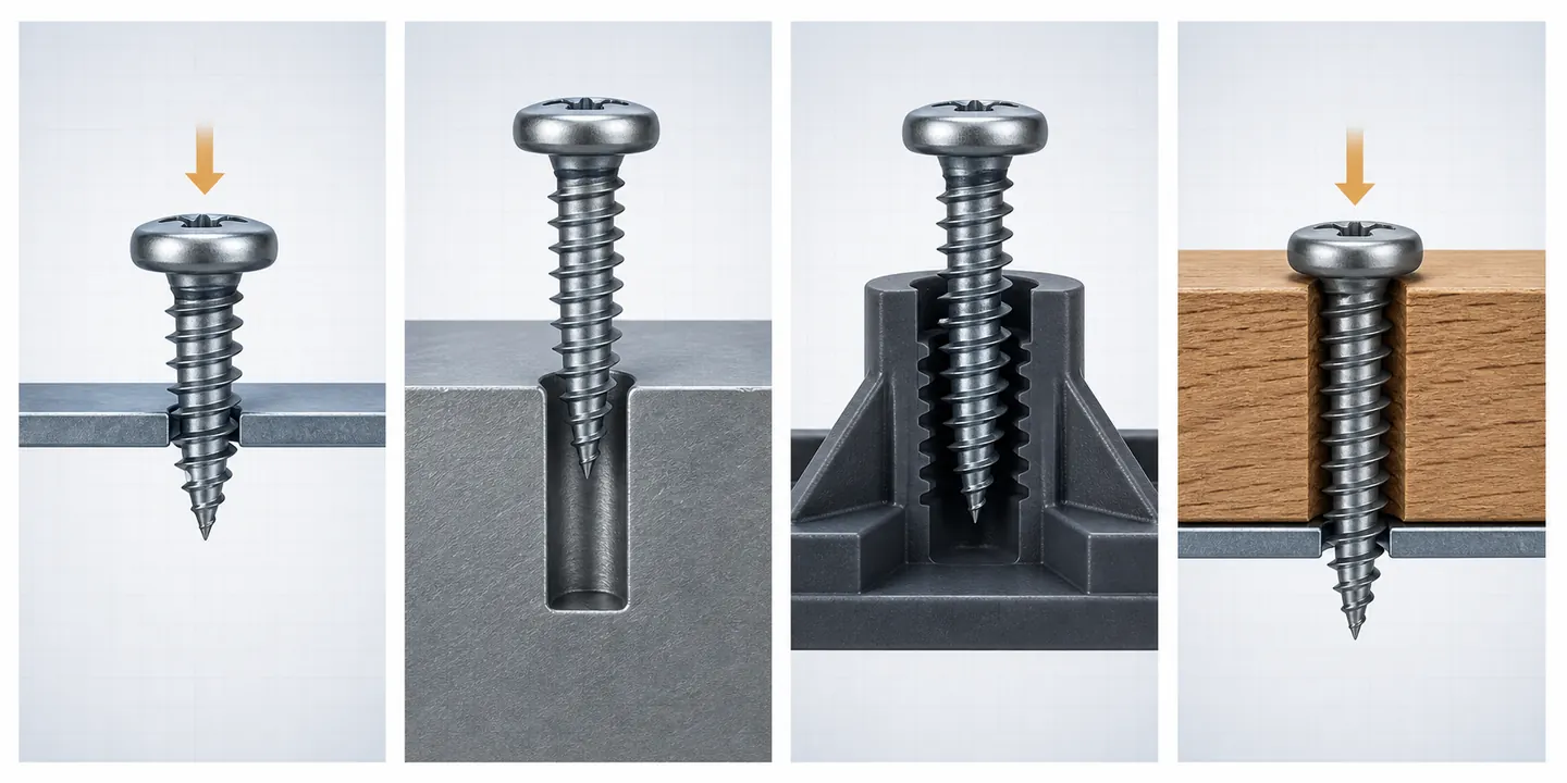 Substrate and thread-formation selection matrix for self-tapping screws