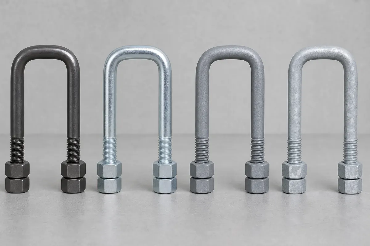 U-bolt finish samples for specification and corrosion requirement review