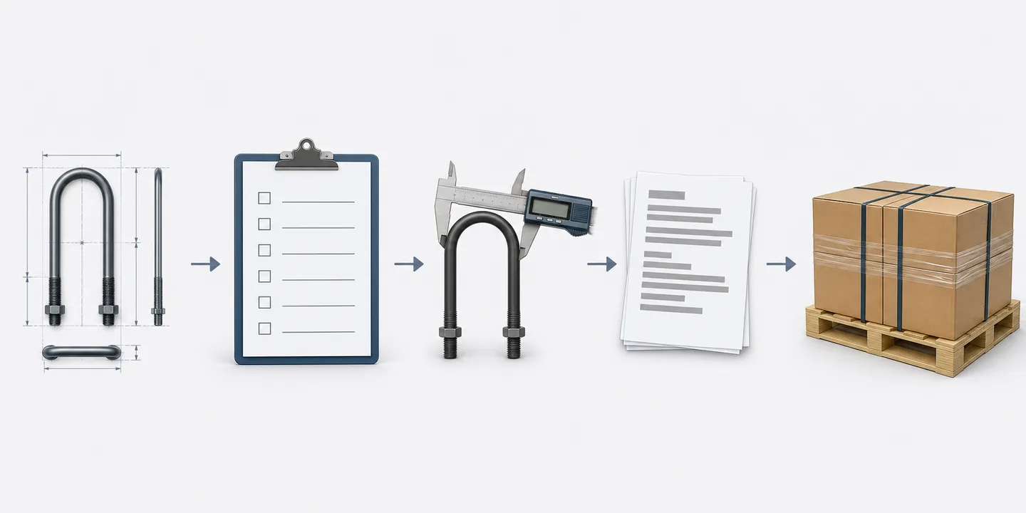 Leaf spring U-bolt RFQ workflow from drawing review to documentation and export packing