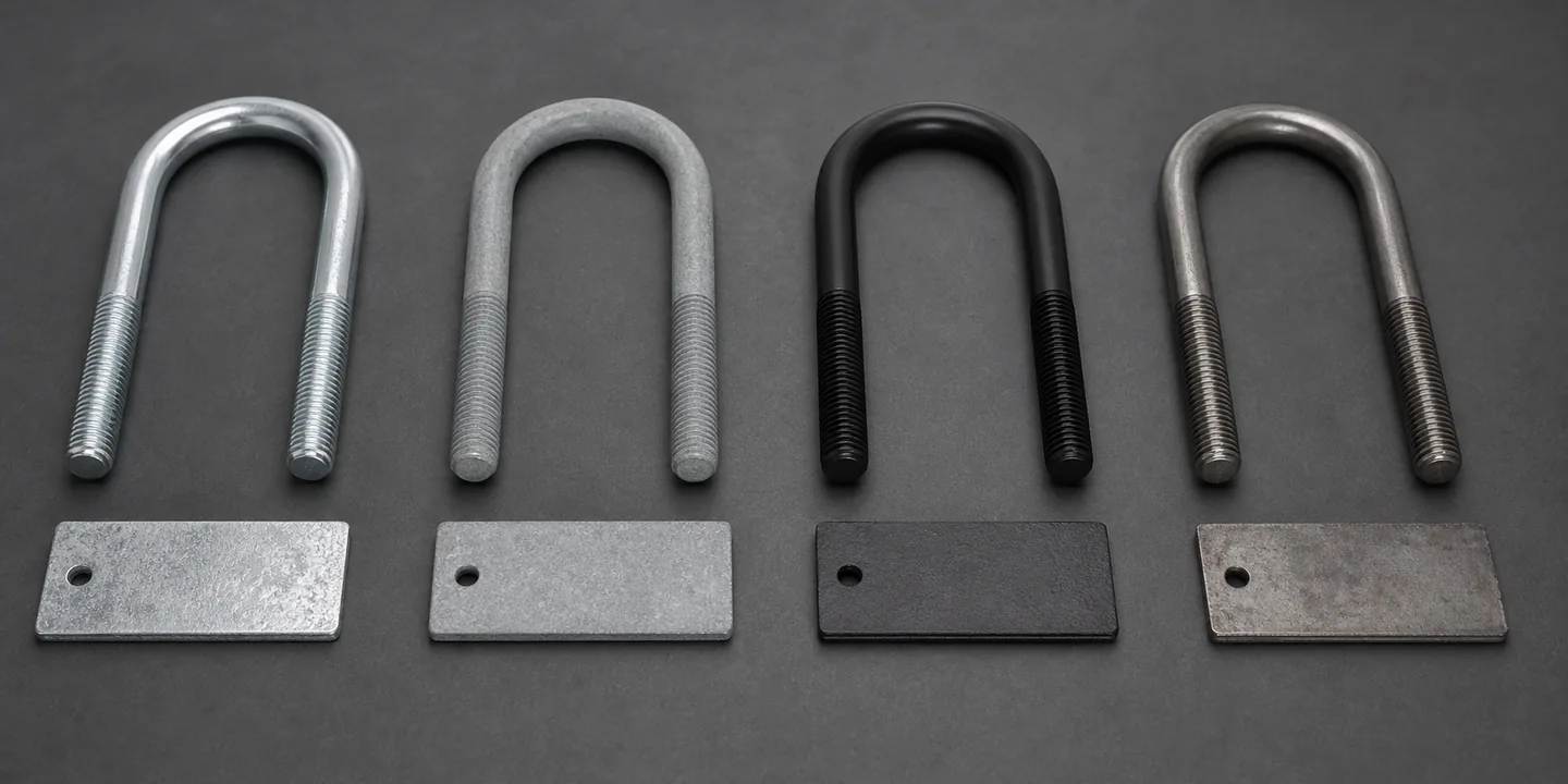 U-bolt coating samples prepared for corrosion and thread-fit review